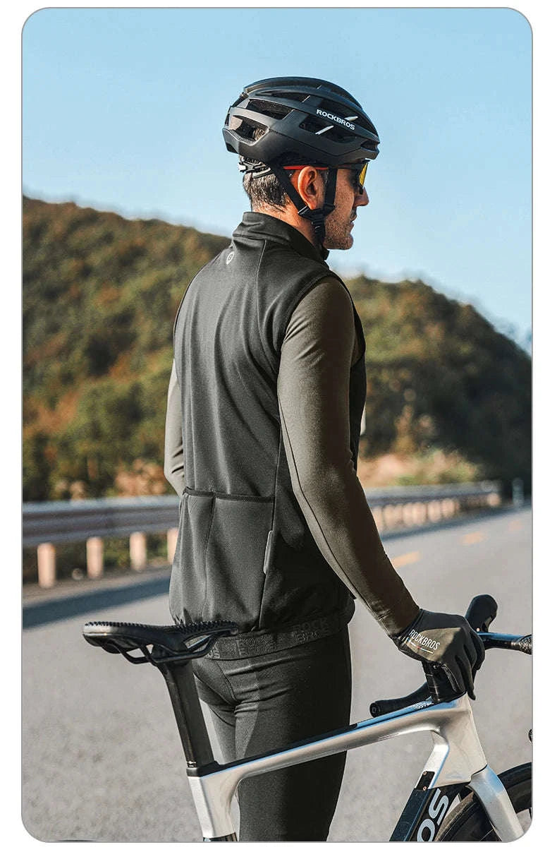 Men’s Windproof Cycling Vest for Cold Weather Riding-MJ003 / Asian XL(EUR L)