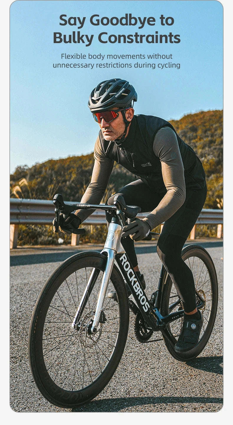 Men’s Windproof Cycling Vest for Cold Weather Riding-MJ003 / Asian XL(EUR L)