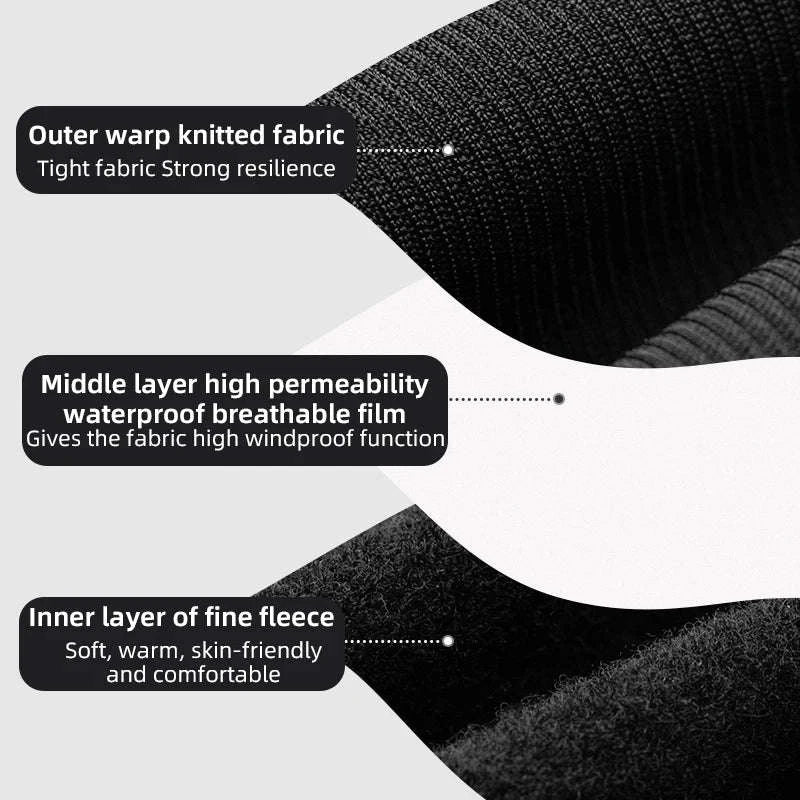 Men’s Winter Cycling Pants Windproof Fleece Trousers with Cushion-YDCK007-1 / Asian 3XL(EUR 2XL)