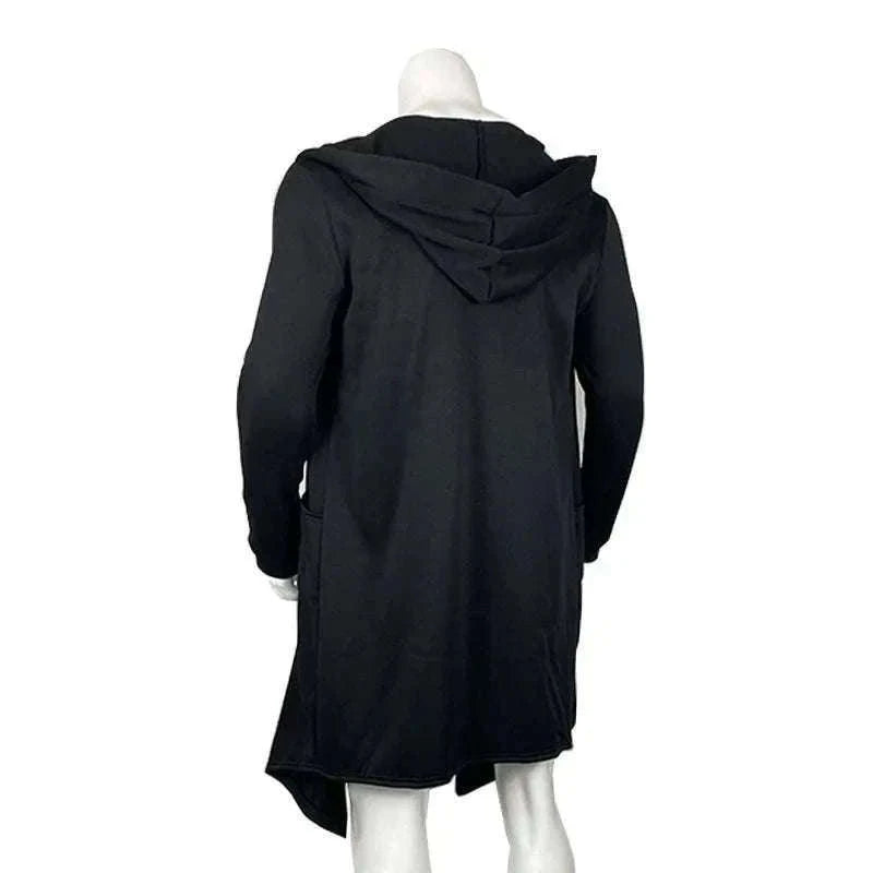 Men's Winter Hooded Cardigan Trench Coat-Green thickened / XL / Pack of 1