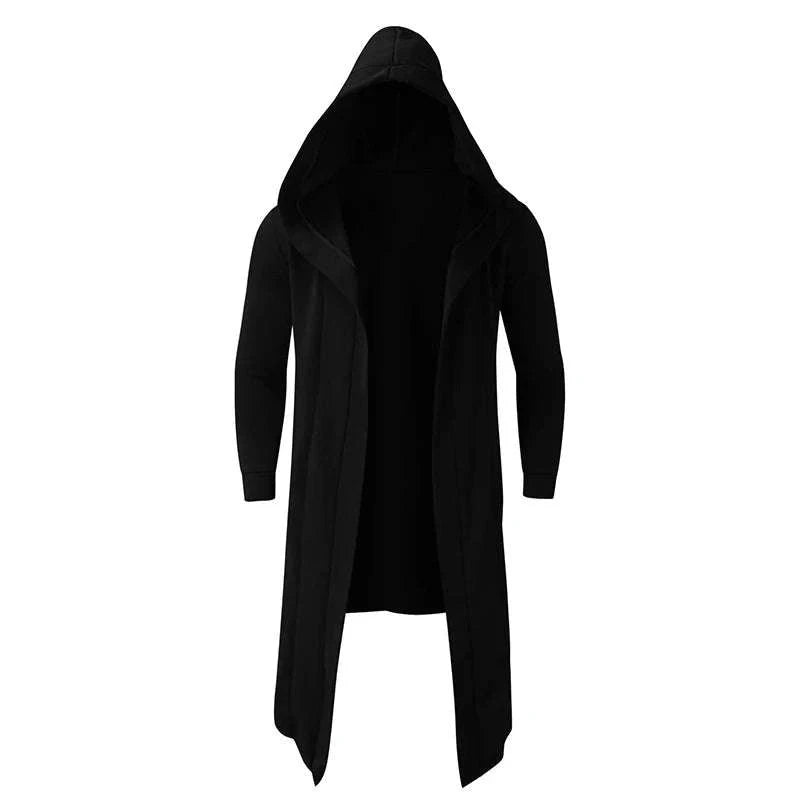 Men's Winter Hooded Cardigan Trench Coat-Green thickened / XL / Pack of 1