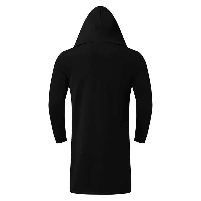 Men's Winter Hooded Cardigan Trench Coat-Green thickened / XL / Pack of 1