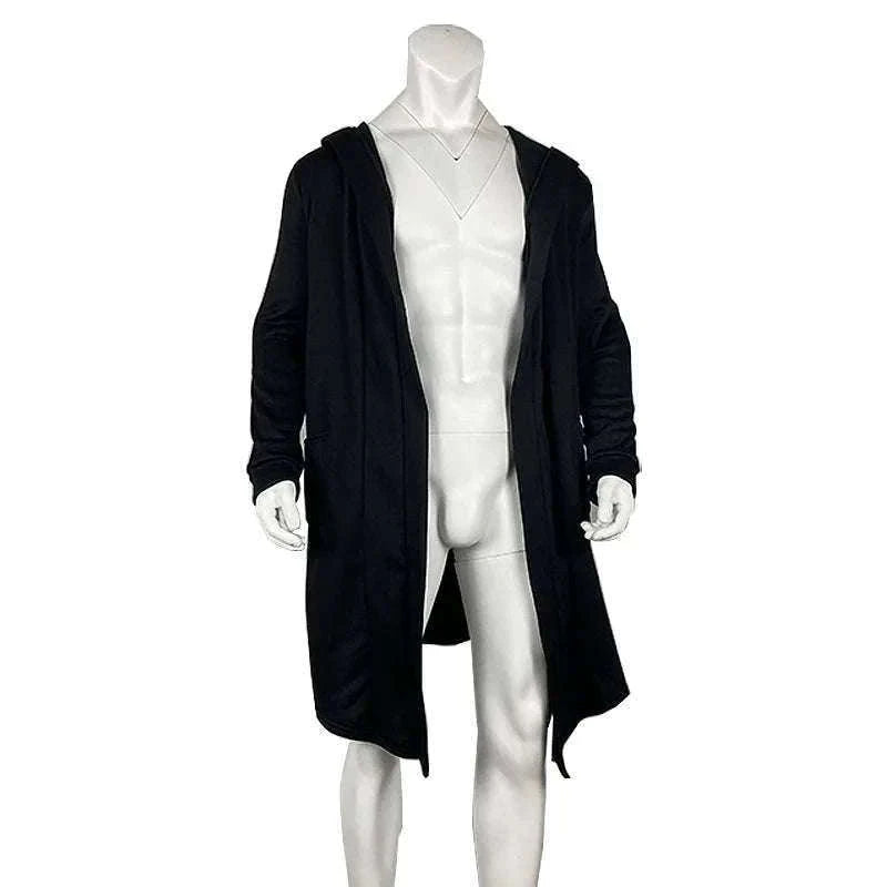 Men's Winter Hooded Cardigan Trench Coat-Green thickened / XL / Pack of 1