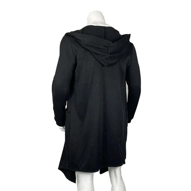 Men's Winter Hooded Cardigan Trench Coat-green / XXL / Pack of 1