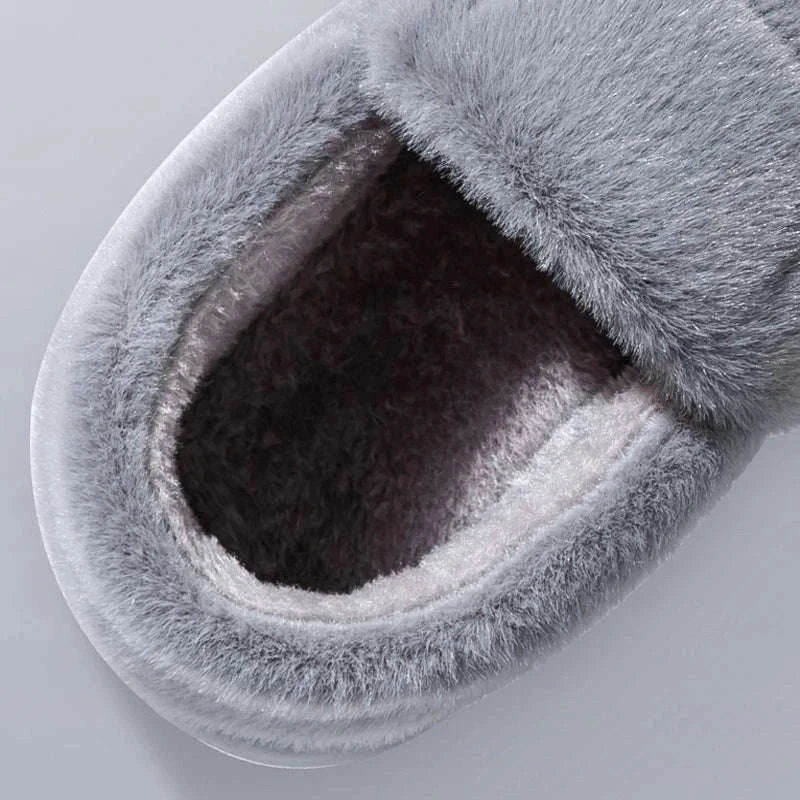 Men's Winter Plush Wrap-Heel Slippers for Indoor Comfort-brown / 36-37