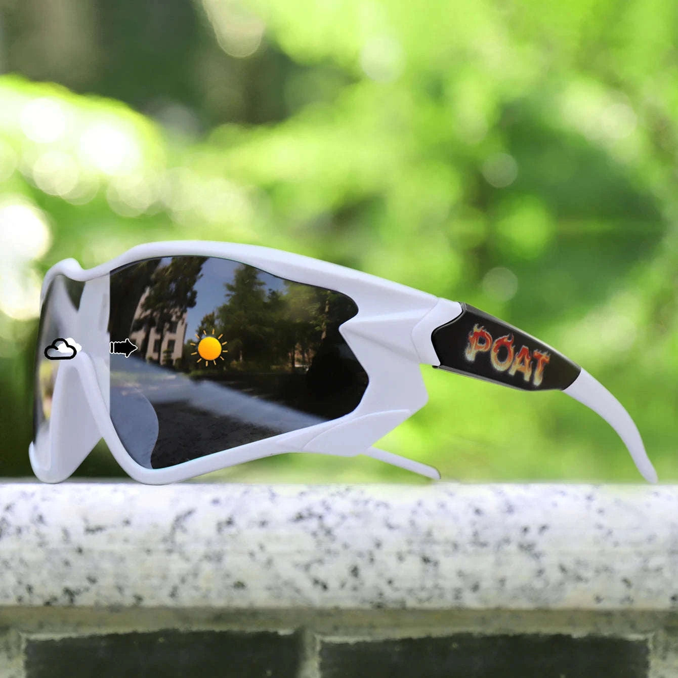 Men Women Photochromic Motorcycle Glasses for Outdoor Sports-AQ16 / China Mainland