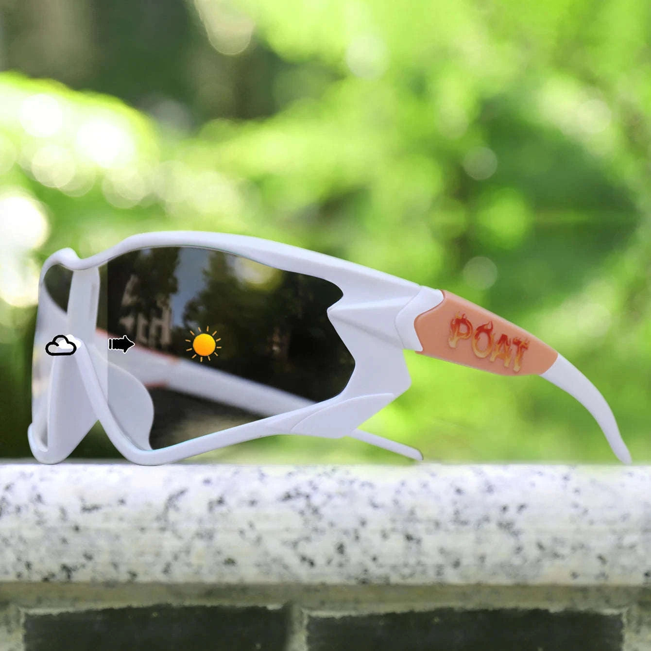 Men Women Photochromic Motorcycle Glasses for Outdoor Sports-AQ16 / China Mainland