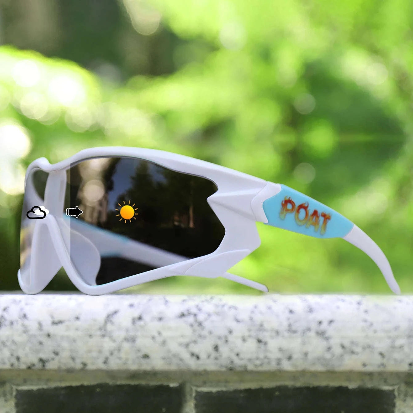 Men Women Photochromic Motorcycle Glasses for Outdoor Sports-AQ16 / China Mainland