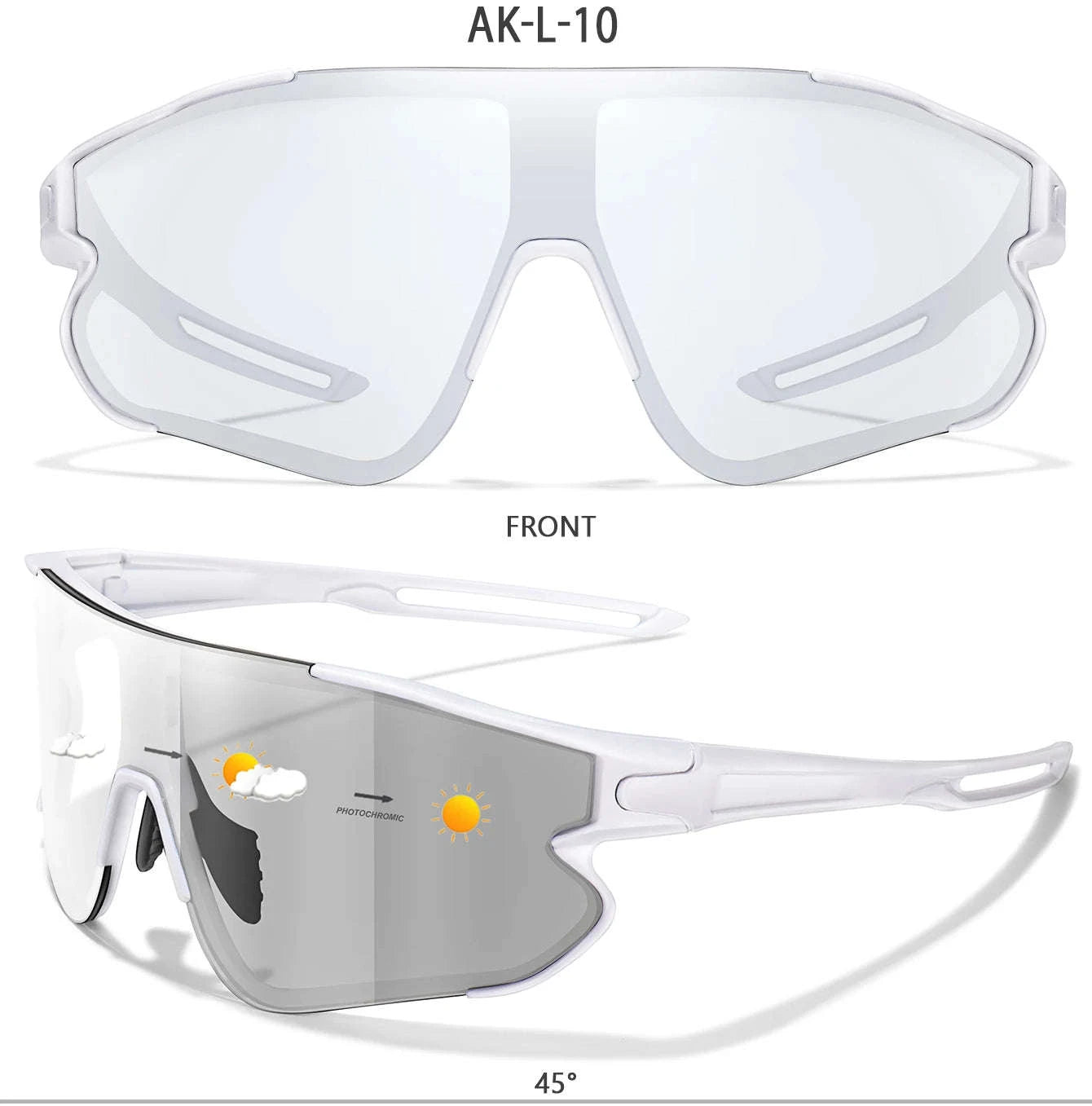 Men Women Photochromic Motorcycle Glasses for Outdoor Sports-AQ16 / China Mainland