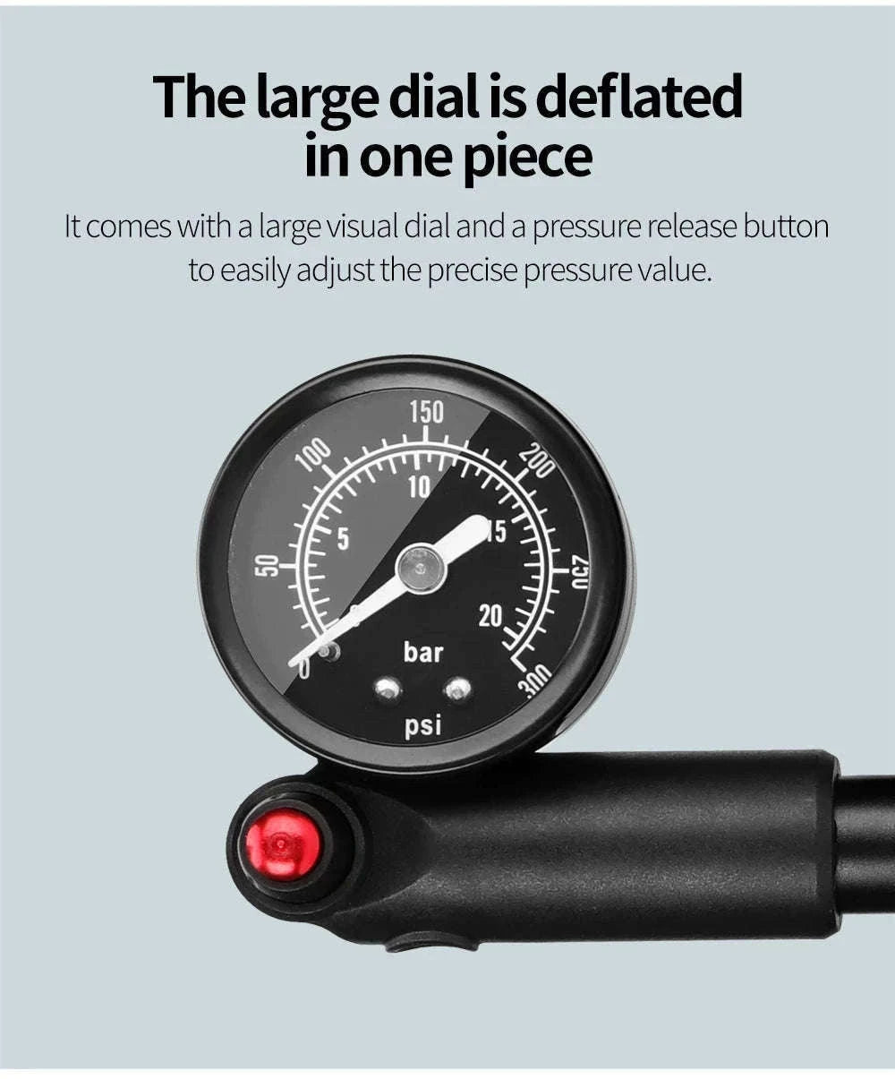 MEROCA 300PSI MTB Shock Pump for Forks and Rear Suspension-300PSI Pump 1Pcs / China Mainland