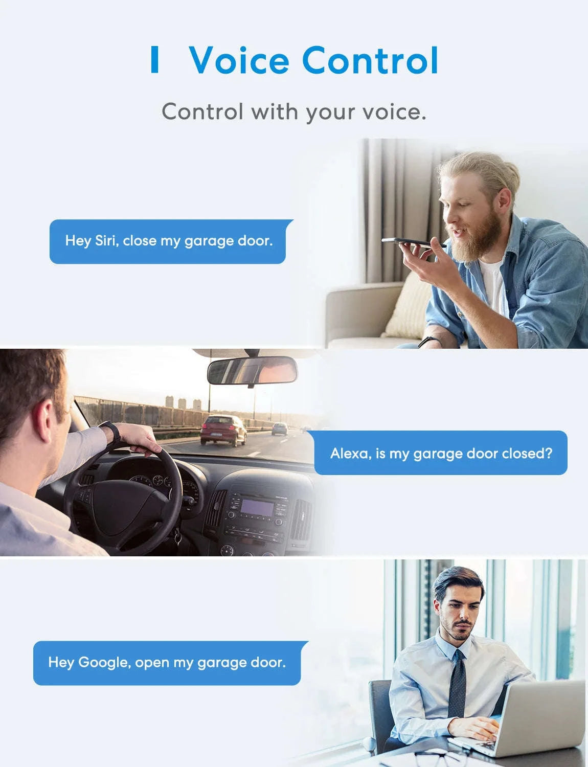 Meross HomeKit Smart WiFi Garage Door Opener-US with HomeKit / United States