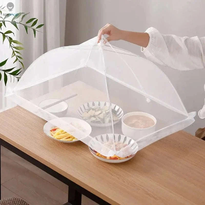 Mesh Food Cover – Foldable Pest‑Blocking Protection for Indoor & Outdoor Meals-WHITE-3PCS / 43x43x22cm