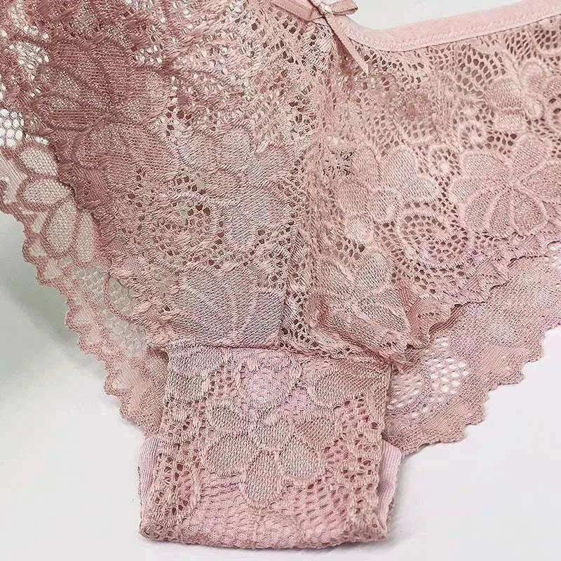 Mesh Lace Panties Set 5 Pack for Everyday Comfort-3004 / XXL(80-90kg) / 5pcs