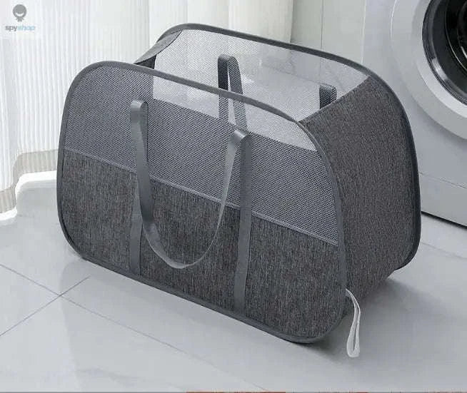 Mesh Pop-Up Laundry Basket – Foldable, Breathable, Space-Saving Storage-2pcs