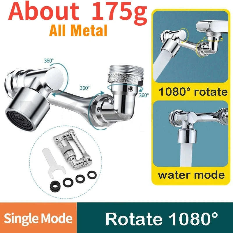 Metal 1080° Rotation Faucet Sprayer Head-1080 Degree Single