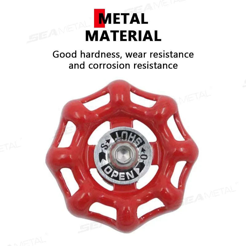 Metal Car Knob Decoration Red Self-Adhesive Interior Trim-Red