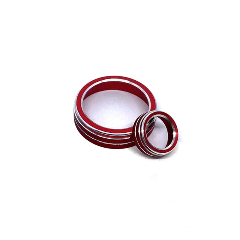 Metal Center Console Volume Knob Trim Ring for Audi A3 S3-Australia / Silver