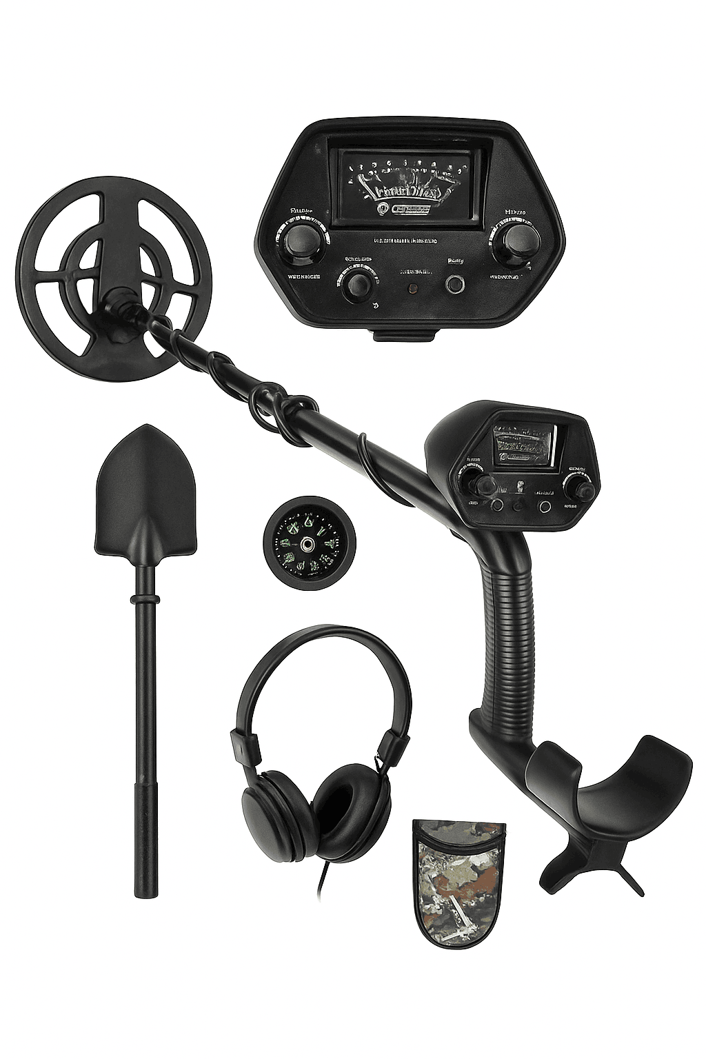 Metal Detector for Adults with Bigger LCD Display, 10–30 cm Depth-United States / Black