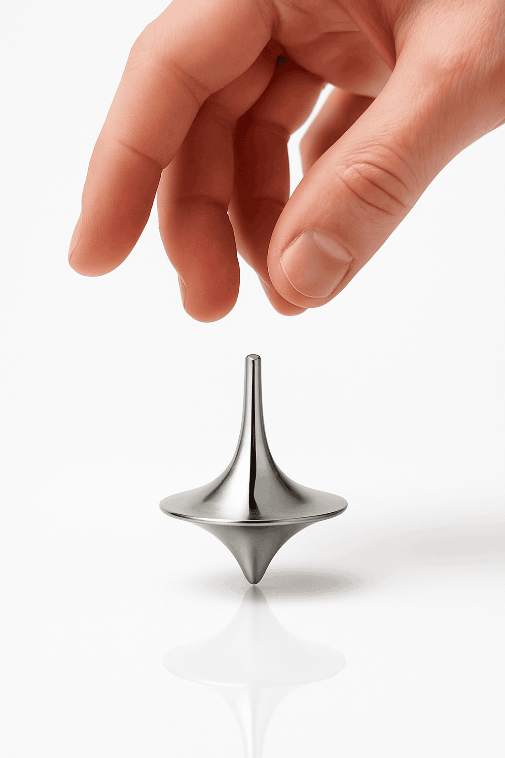 Metal Gyro Spinning Top for Focus, Calm Motion, and Stress Relief-Black