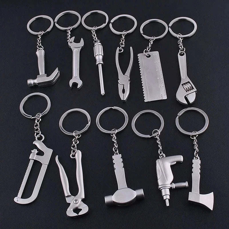 Metal Wrench Keychain Tool Pendant Key Ring-F