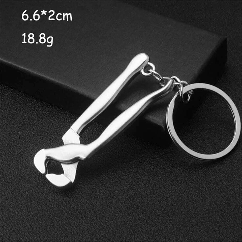 Metal Wrench Keychain Tool Pendant Key Ring-F