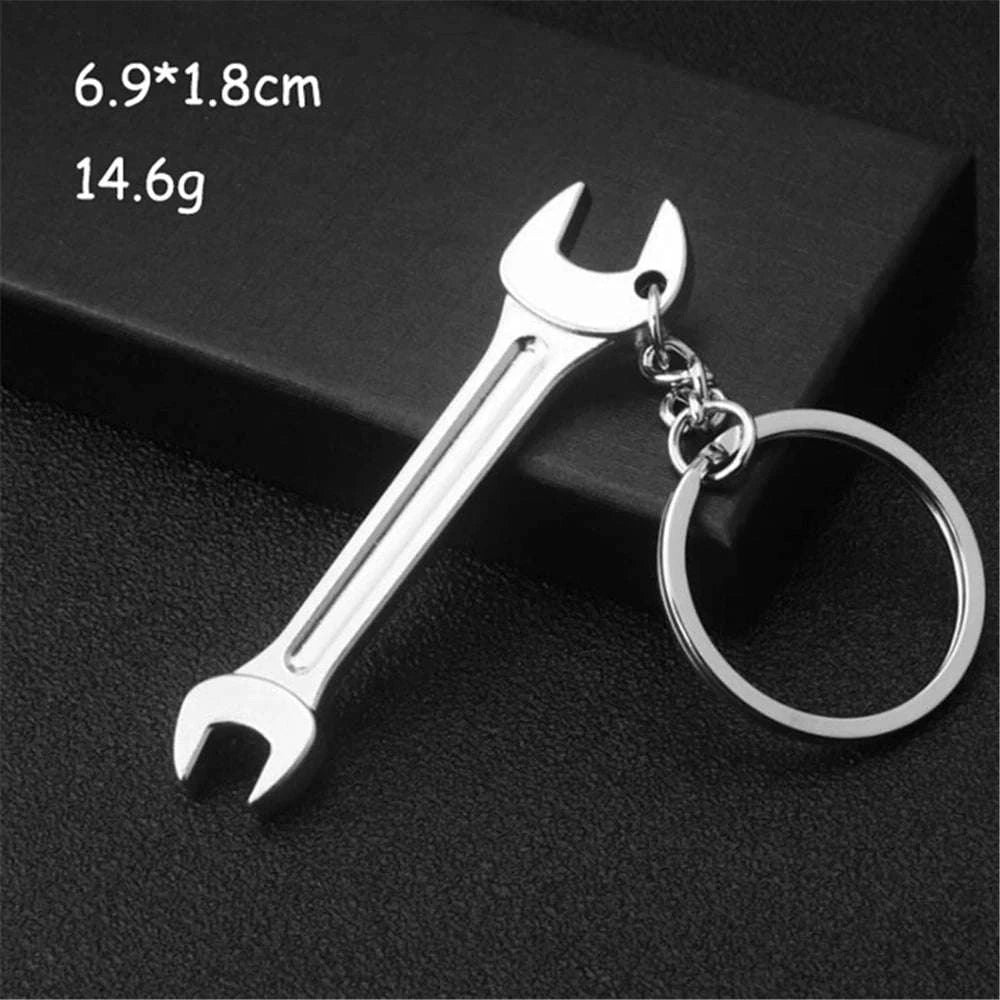 Metal Wrench Keychain Tool Pendant Key Ring-F