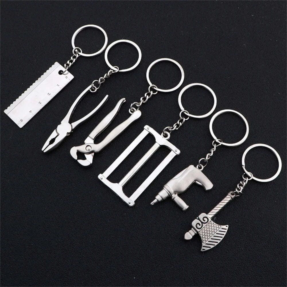 Metal Wrench Keychain Tool Pendant Key Ring-F