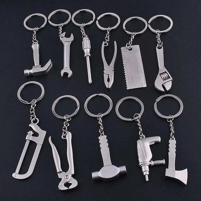 Metal Wrench Keychain Tool Pendant Key Ring-F