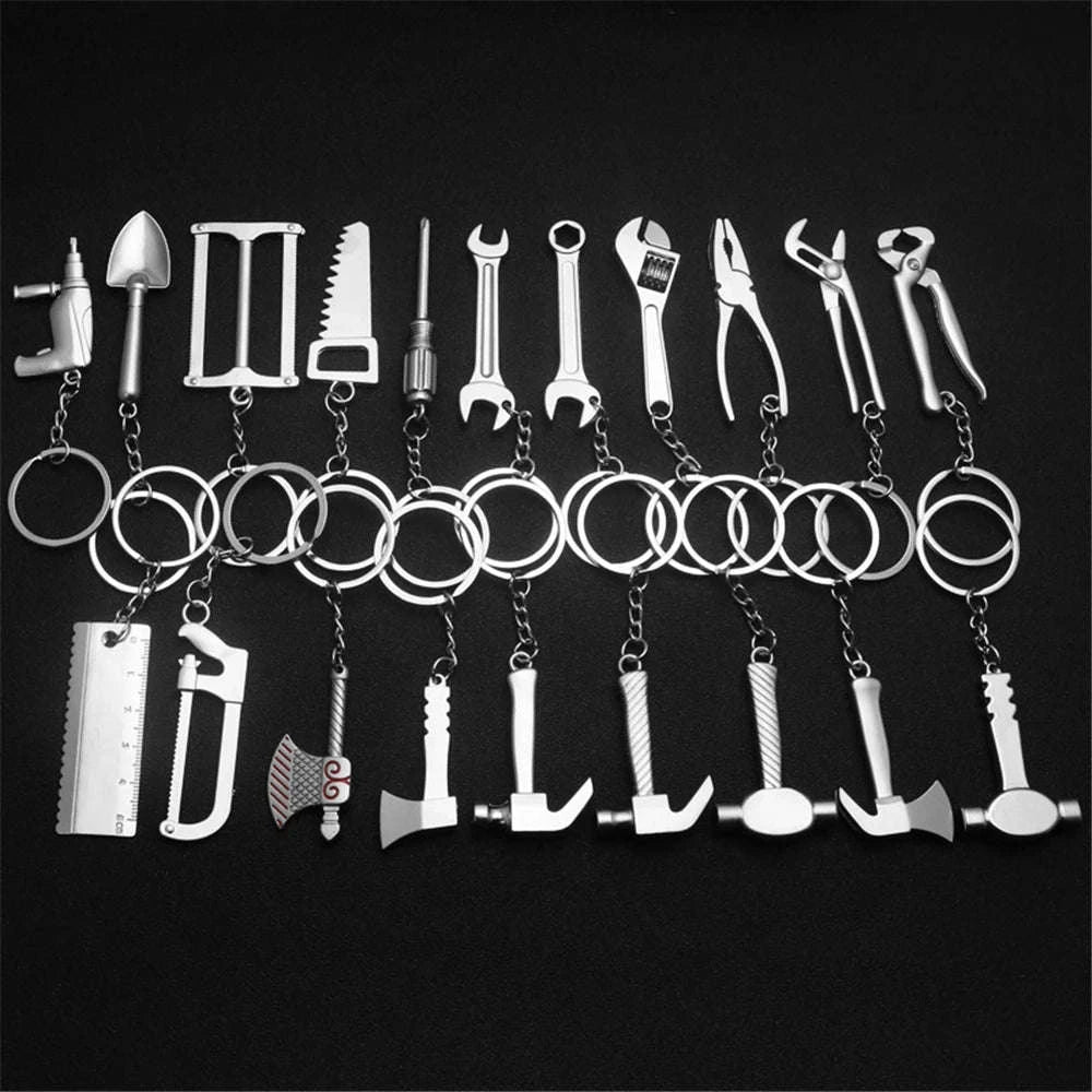 Metal Wrench Keychain Tool Pendant Key Ring-F