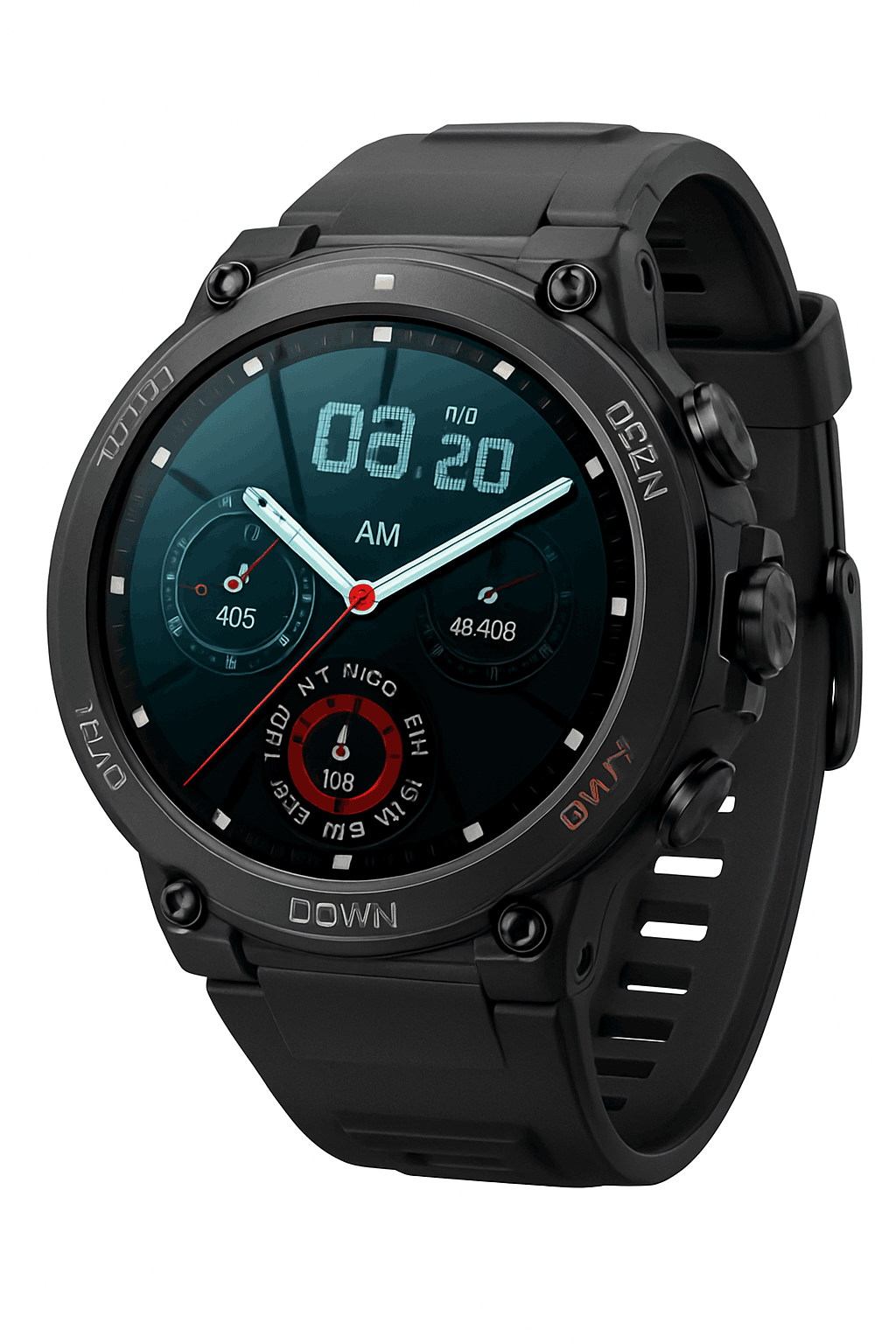 MEVADEN 1.39" HD Bluetooth Call Smart Watch for Daily Use-Steel Black
