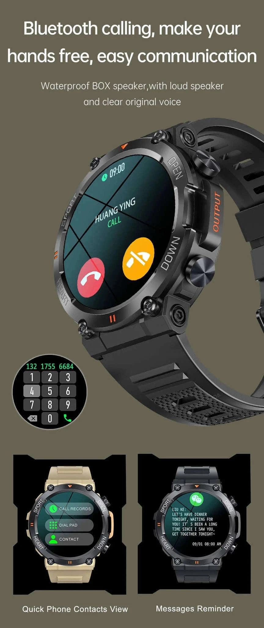 MEVADEN 1.39" HD Bluetooth Call Smart Watch for Daily Use-Steel Black