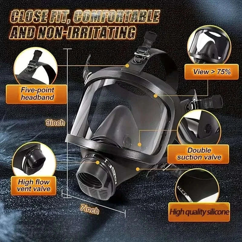 MF14 Full Face Respirator with Activated Carbon Filter-MF14-2IN1 / United States