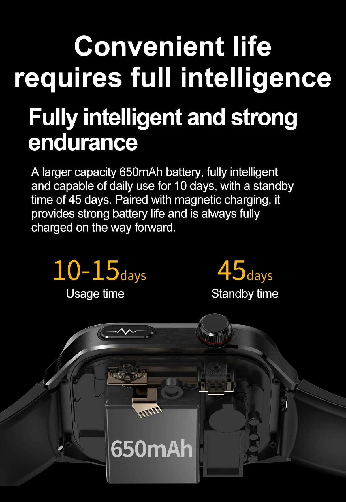 Micro Physical Examination Smart Watch for Men-Black Steel B 2A / AI Health report