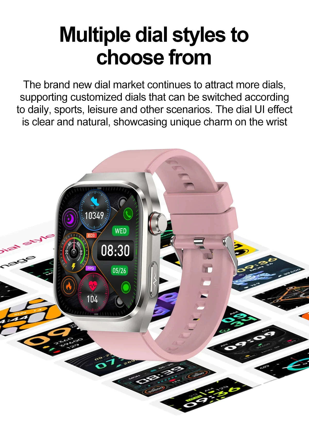 Micro Physical Examination Smart Watch for Men-Black Steel B 2A / AI Health report