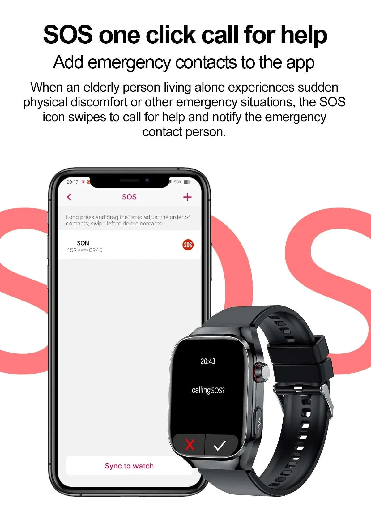 Micro Physical Examination Smart Watch for Men-Black Steel B 2A / AI Health report