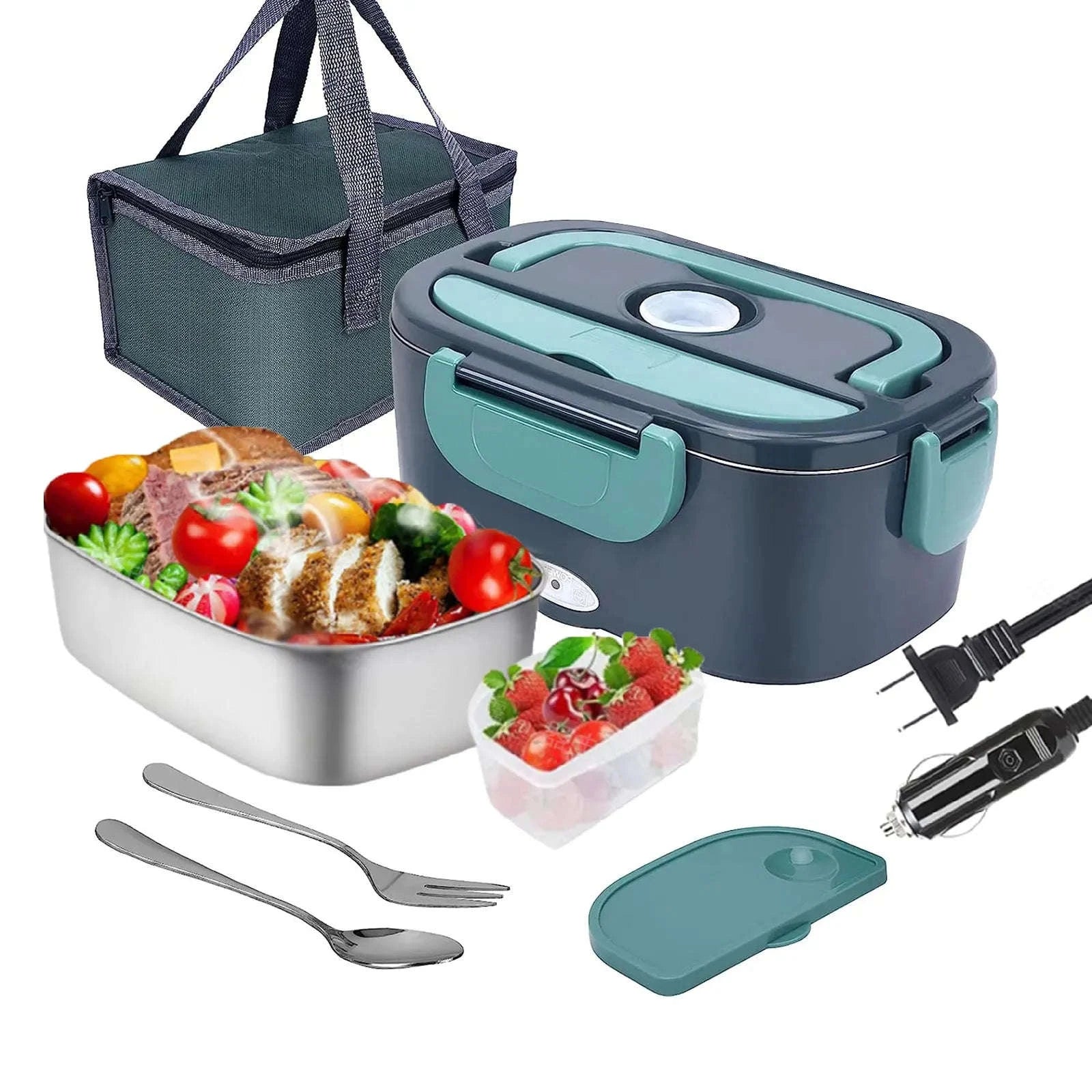 Microdata 1.5L 60W Electric Lunch Box Portable Food Warmer-90W, 2L / spain / EU