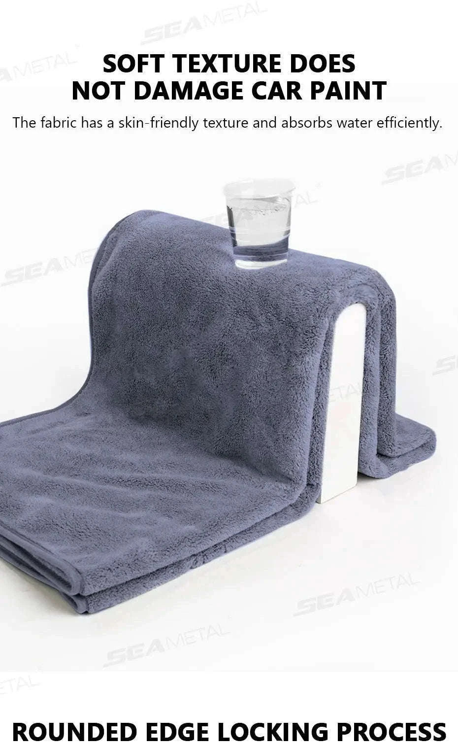 Microfiber Car Wash Towel 160×60 cm Double-Sided Drying Cloth-Upgrade type