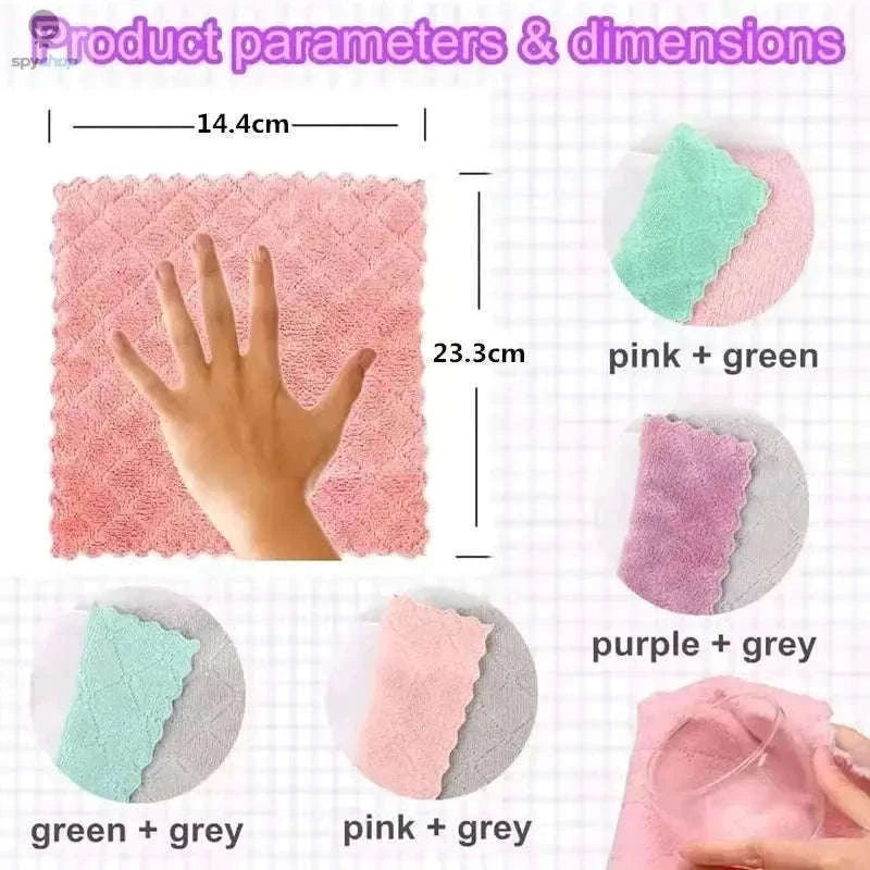 Microfiber Kitchen Towel Set for Fast, Easy Cleaning-10pcs 17X25 random