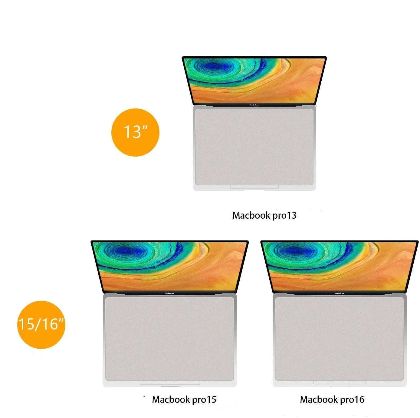 Microfiber Laptop Keyboard Cover and Cleaning Cloth for MacBook-13-14inches