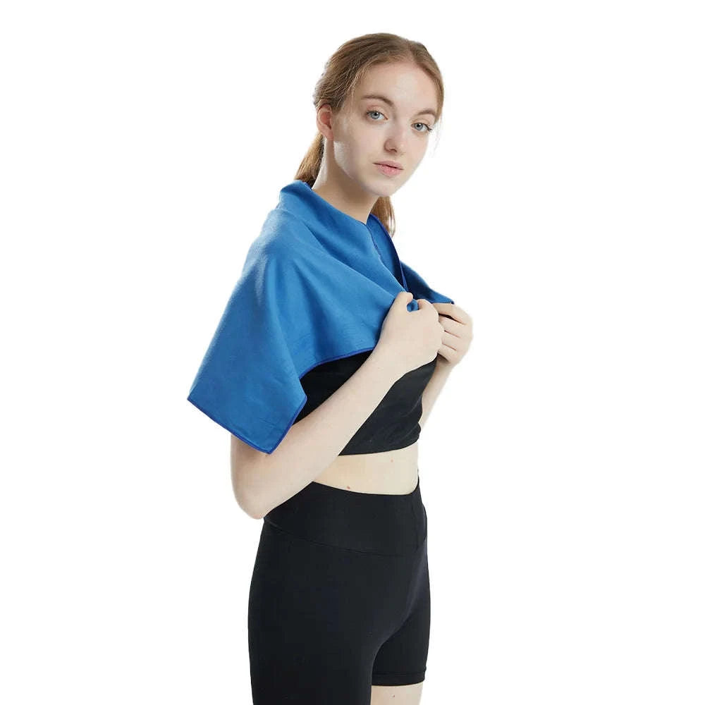 Microfiber Quick-Dry Travel Towel for Sports, Beach, Yoga & Gym-Dark Grey OPP / 40x80cm