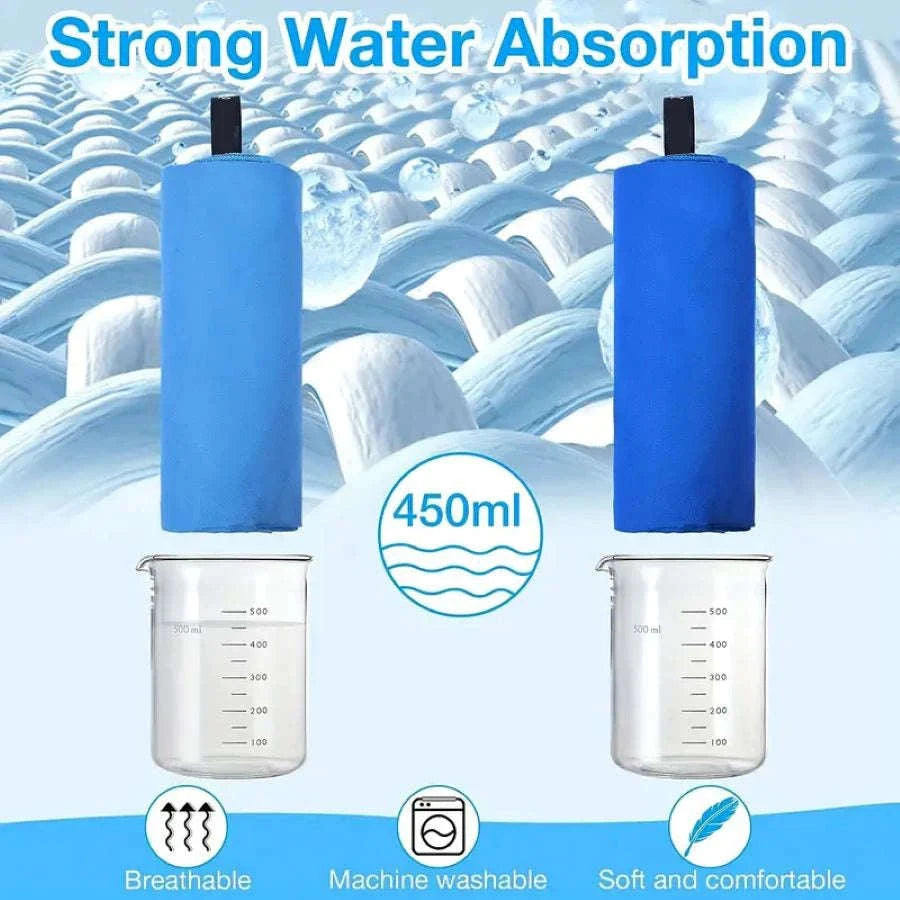 Microfiber Quick-Dry Travel Towel for Sports, Beach, Yoga & Gym-Dark Grey OPP / 40x80cm