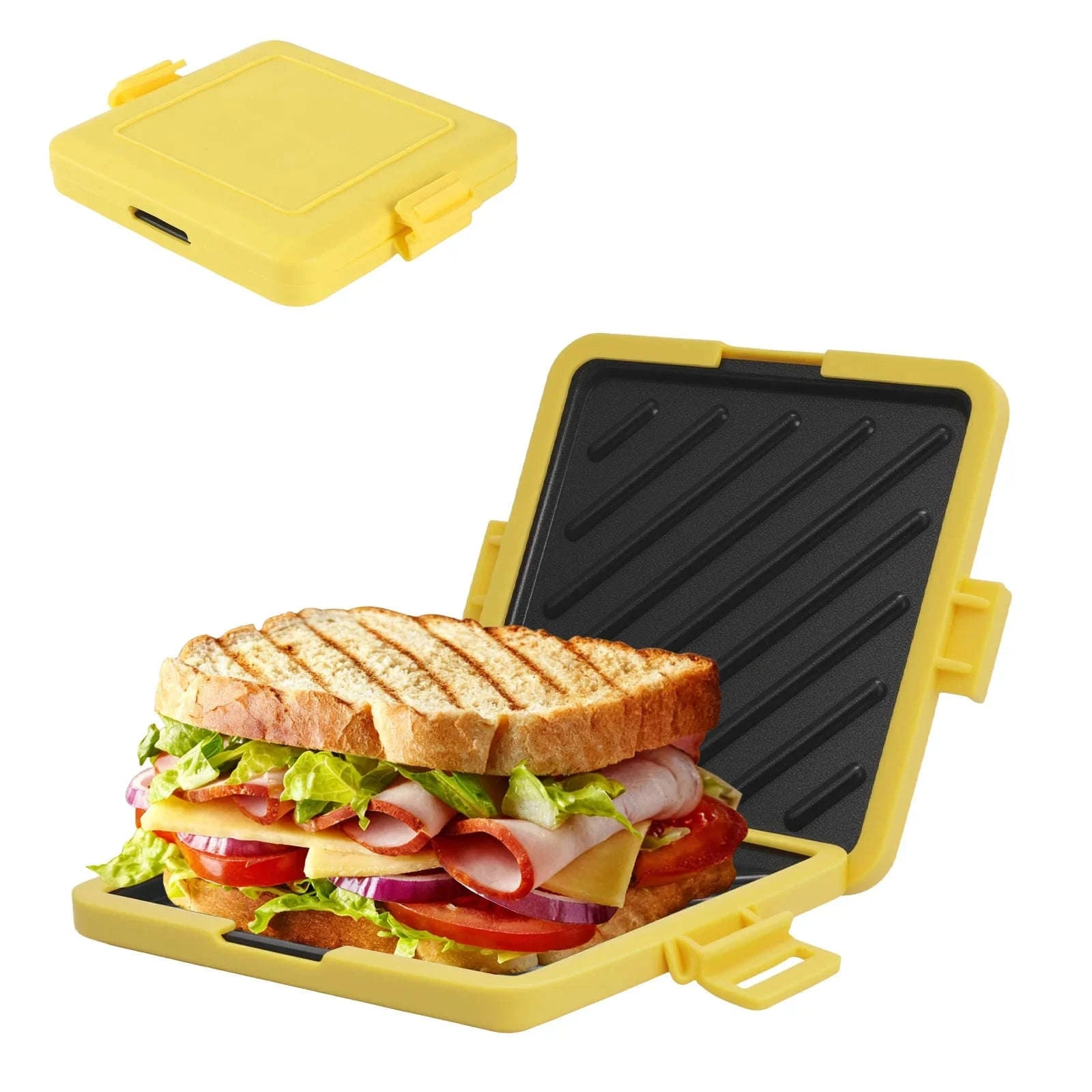 Microwave Sandwich Maker with Recipe Books-Pink