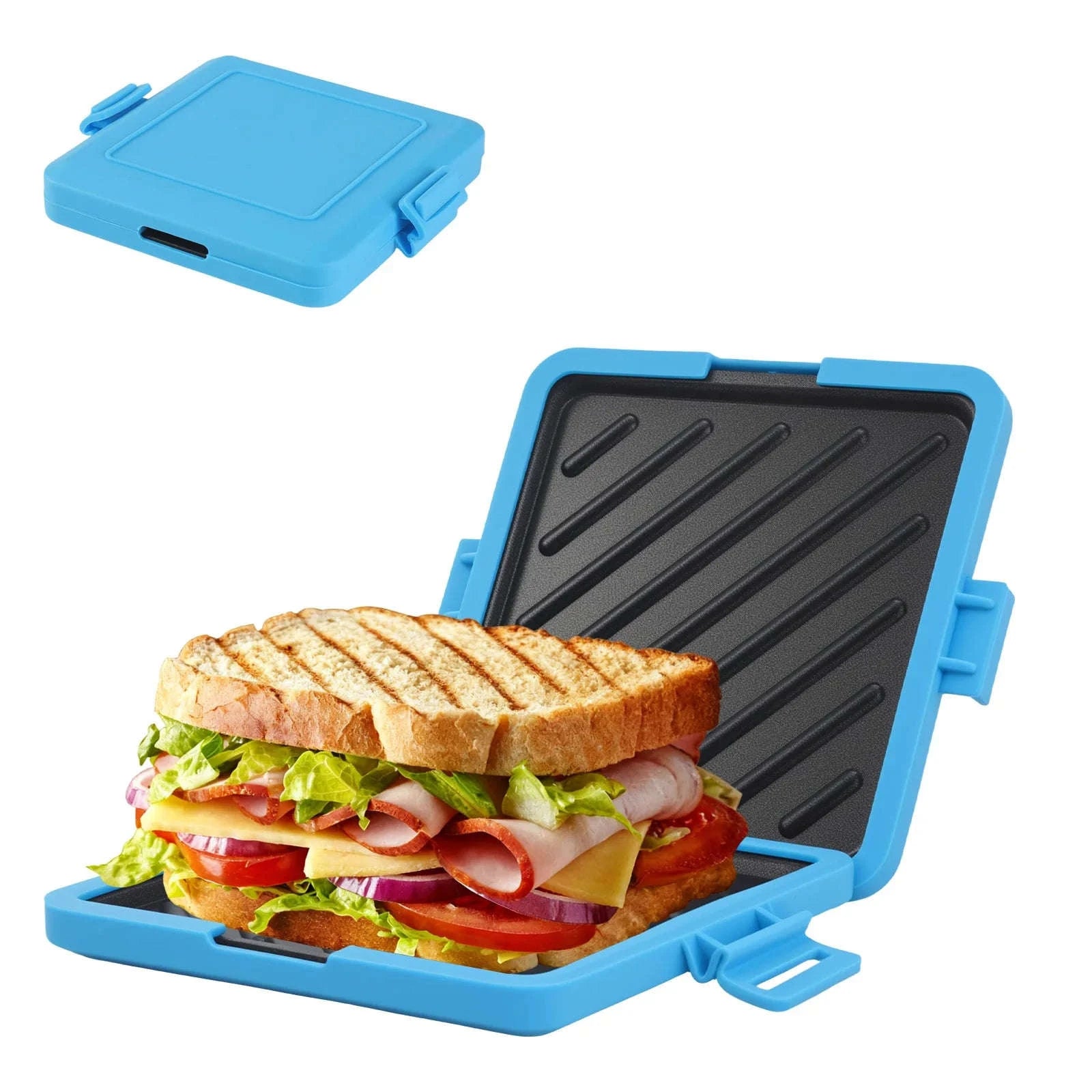 Microwave Sandwich Maker with Recipe Books-Pink