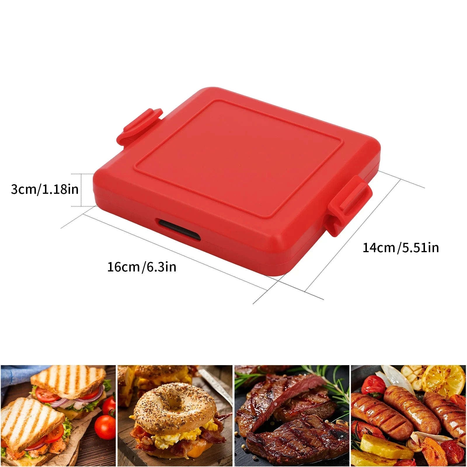 Microwave Sandwich Maker with Recipe Books-Pink