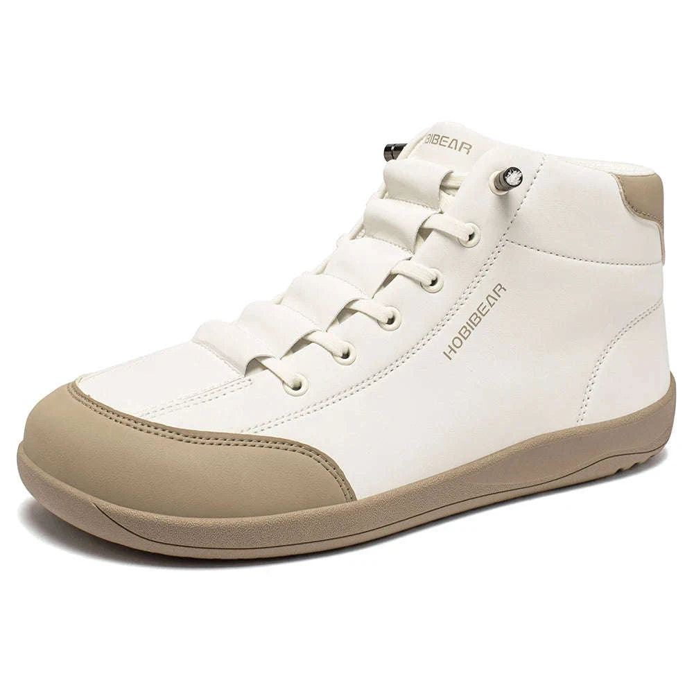 Mid Top Barefoot Shoes Wide Toe Ankle Boots Non-Slip Artificial Leather-Green / 36