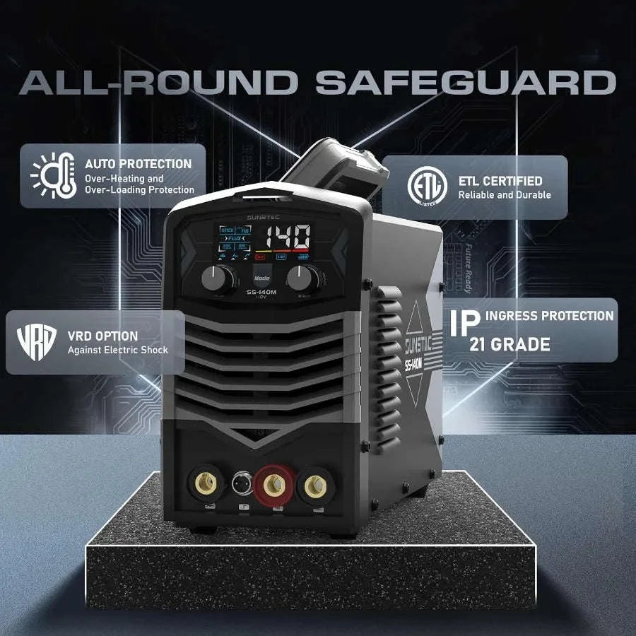 MIG Welder 140A 110V 3‑in‑1 Welding Machine-United States