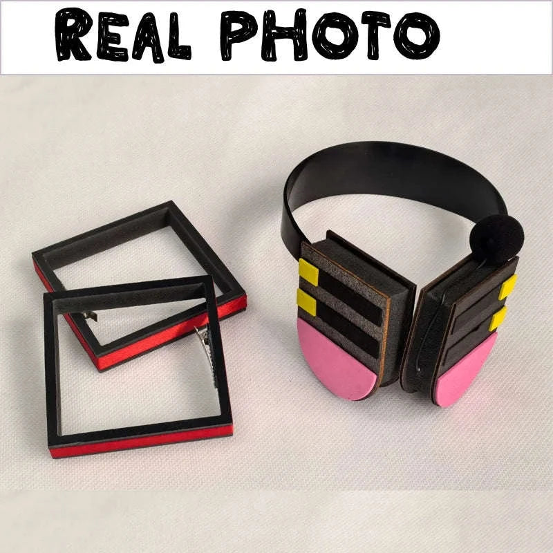 Miku Cosplay Full Set Silver Leather Fabric Costume-Wig Only / M