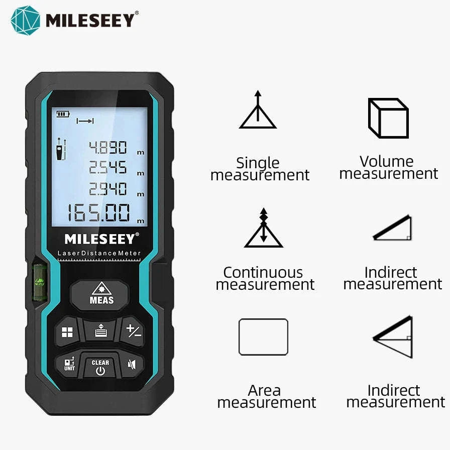 MILESEEY S6 Laser Tape Measure 40M–100M-Basic version / 120m / brazil