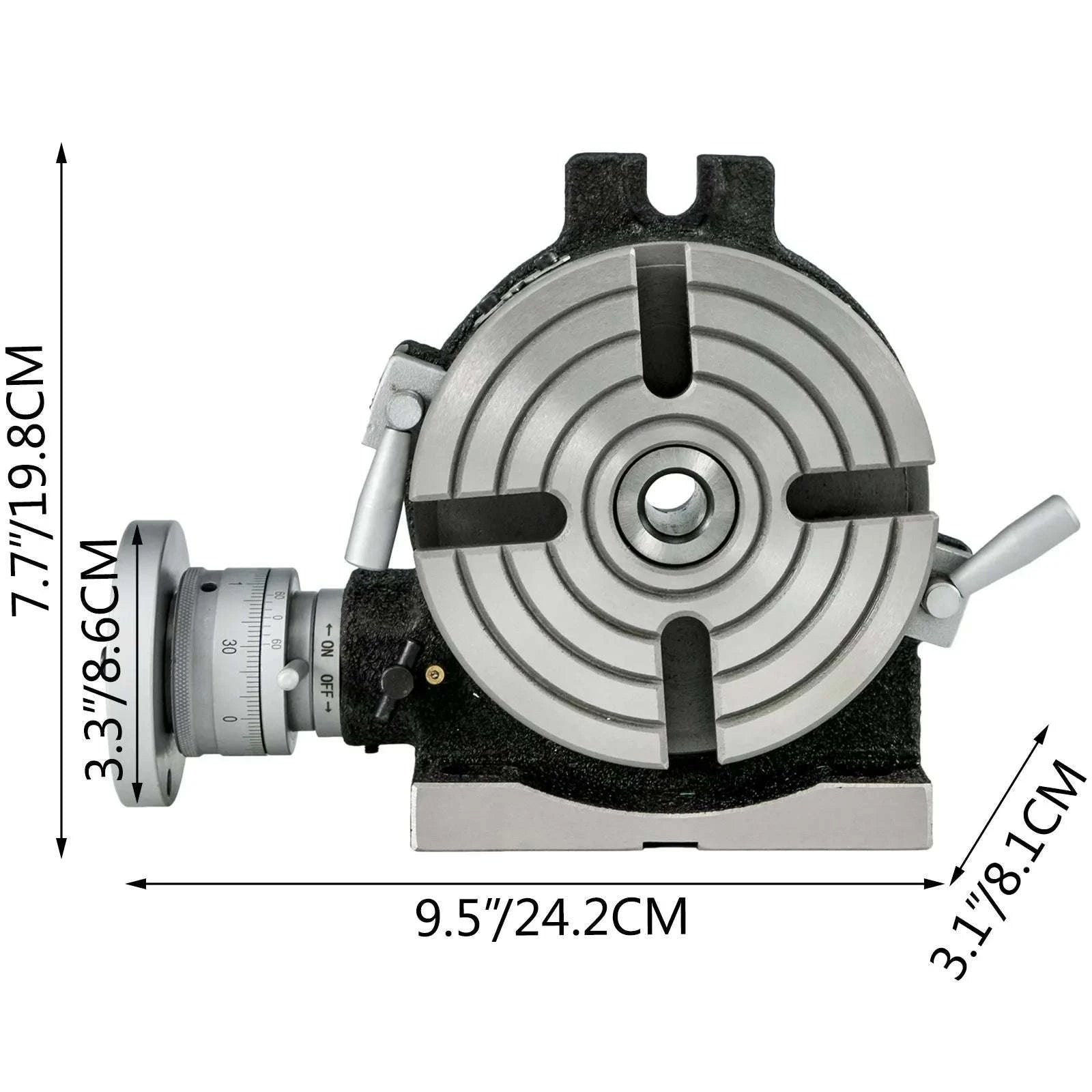 Milling Rotary Table 4''/6'' with Dividing Plates, 360° Precision-4 inch / United States