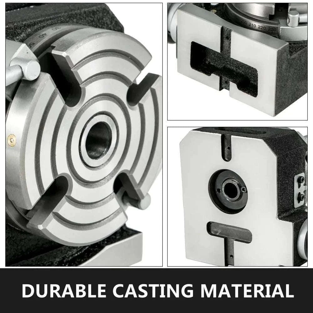 Milling Rotary Table 4''/6'' with Dividing Plates, 360° Precision-4 inch / United States